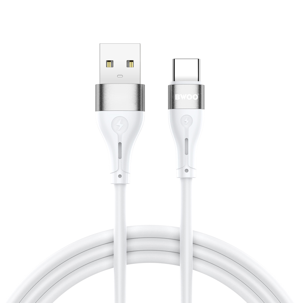 Cabo de Dados e Carregamento USB-A - USB-C BWOO X280C, 15W, 1m, Branco