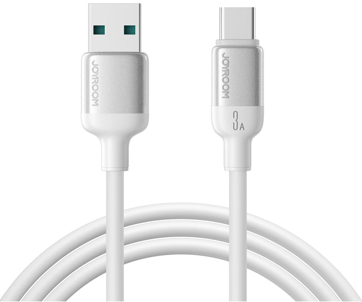 Cabo de Dados e Carregamento USB-A - USB-C Joyroom S-A62 Lively, 18W, 1,2m, Branco