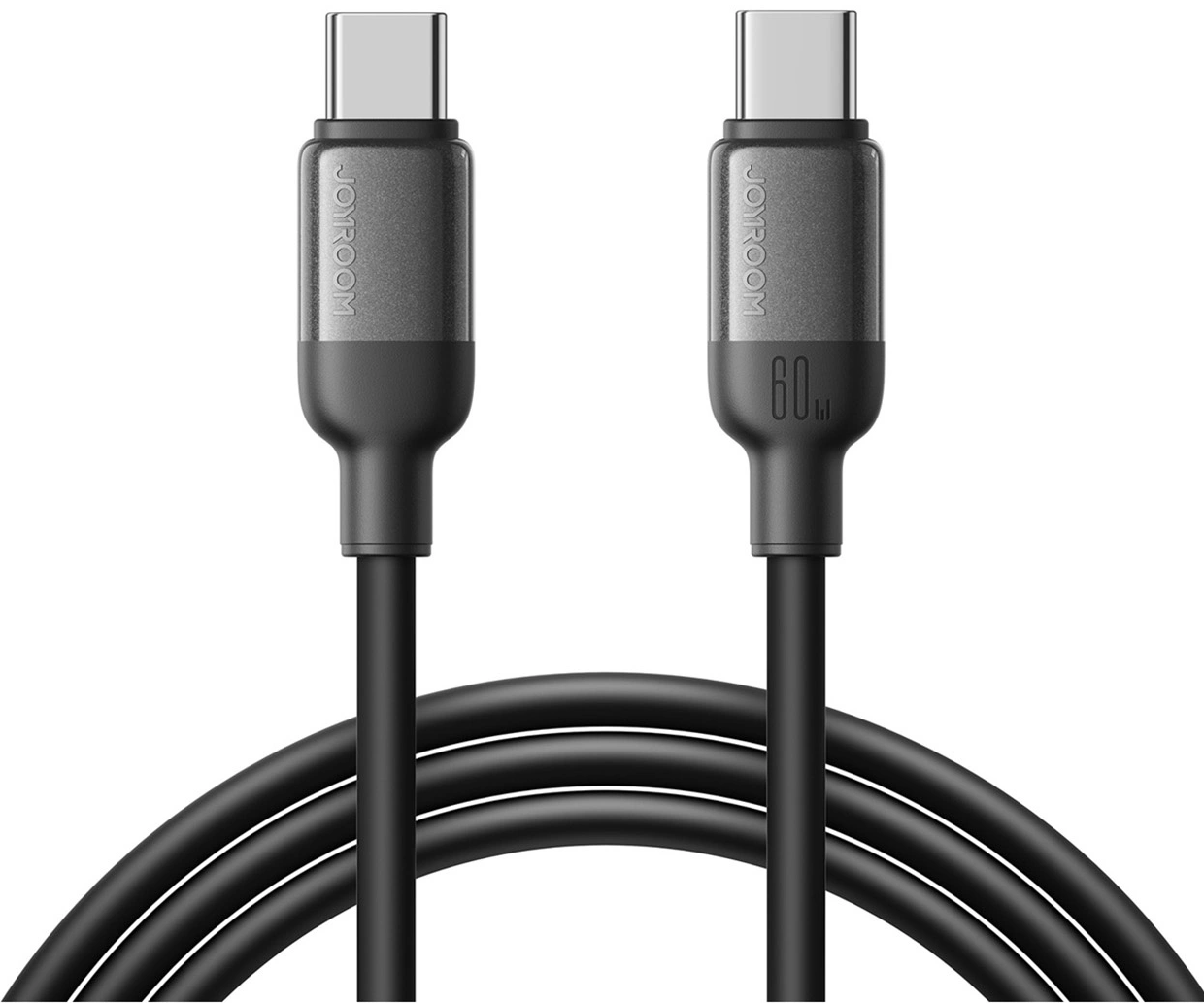 Cabo de Dados e Carregamento USB-C - USB-C Joyroom S-A62 Lively, 60W, 1,2m, Preto