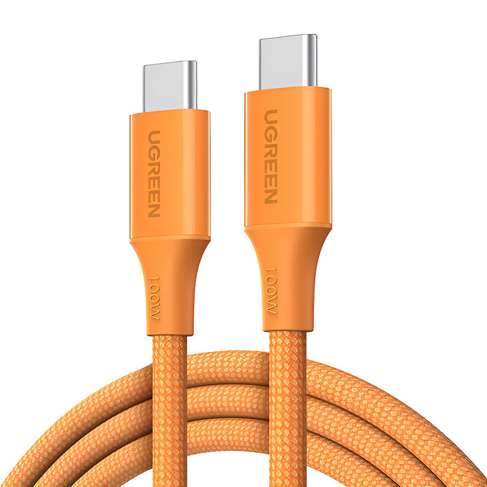 Cabo de Dados e Carregamento USB-C - USB-C UGREEN L502, 100W, 1m, Laranja
