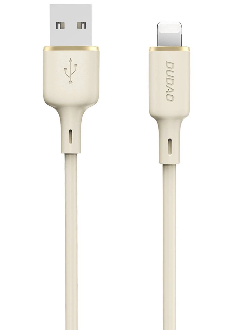 Cabo de Dados e Carregamento USB-A - Lightning Dudao L7SL, 18W, 1m, Bege