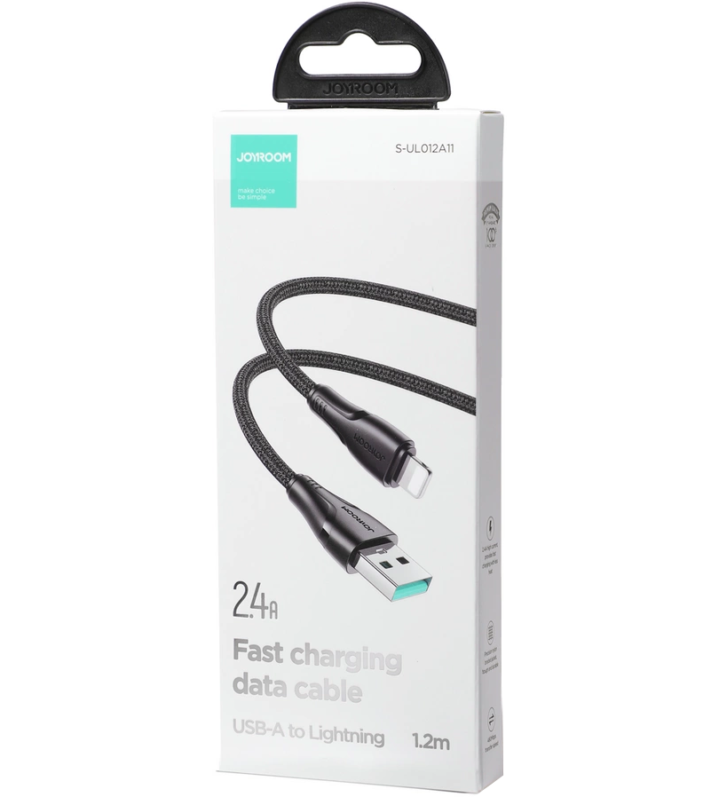 Cabo de Dados e Carregamento USB-A - Lightning Joyroom S-A11, 18W, 1.2m, Preto