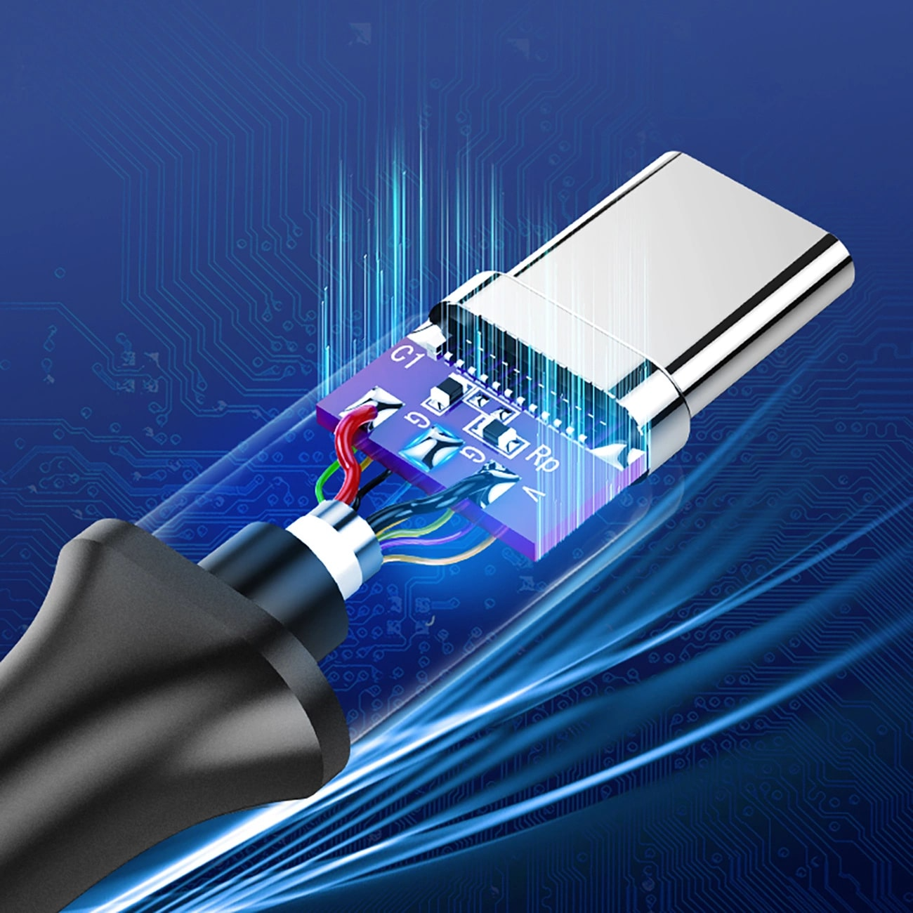 Cabo de Dados e Carregamento USB-A - USB-C UGREEN US184, 18W, 0.5m, Preto