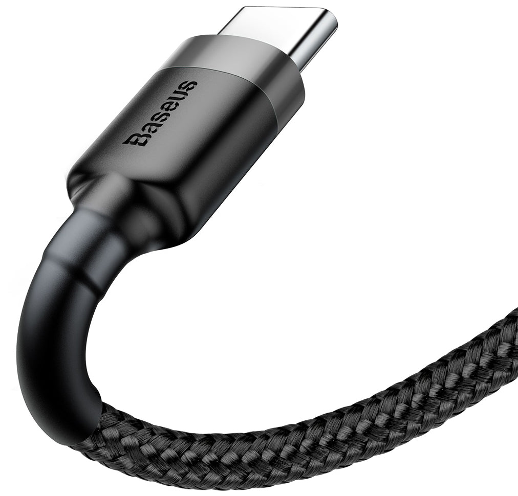 Cabo de Dados e Carregamento USB-A - USB-C Baseus Cafule, 60W, 1m, Cinza CATKLF-BG1