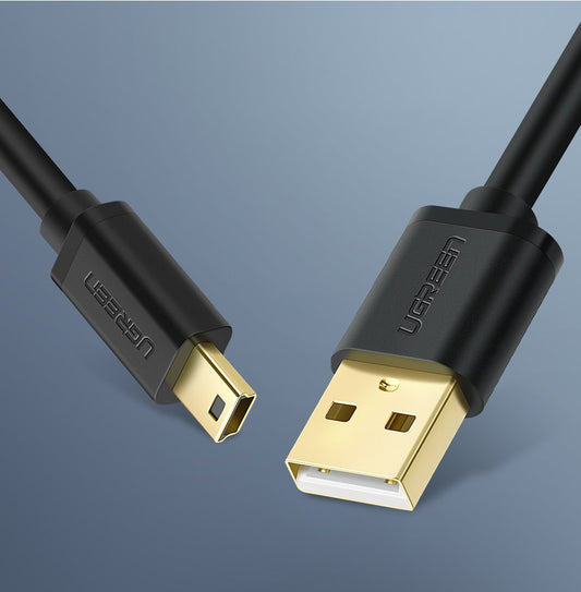 Cabo de Dados e Carregamento USB-A - miniUSB UGREEN US132, 2m, Preto