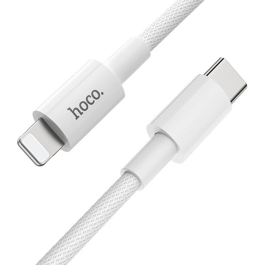 Cabo de Dados e Carregamento USB-C - Lightning HOCO X56, 20W, 1m, Branco