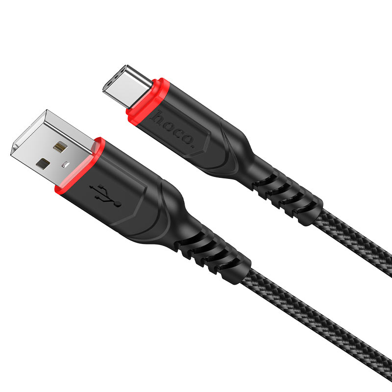 Cabo de Dados e Carregamento USB-A - USB-C HOCO X59 Victory, 18W, 1m, Preto