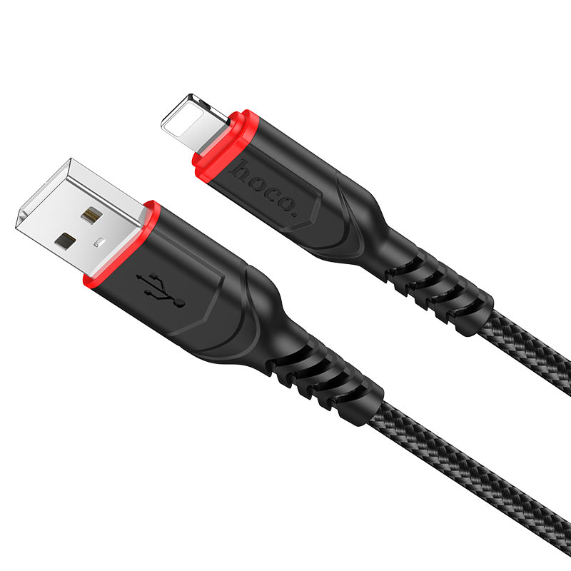 Cabo de Dados e Carregamento USB-A - Lightning HOCO X59 Victory, 18W, 1m, Preto