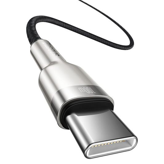 Cabo de Dados e Carregamento USB-C - USB-C Baseus Cafule, 100W, 2m, Preto CATJK-D01