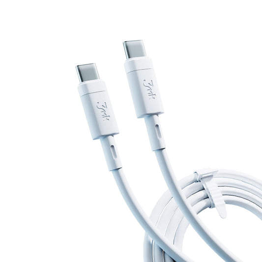 Cabo de Dados e Carregamento USB-C - USB-C 3MK Hyper Silicone, 60W, 1m, Branco