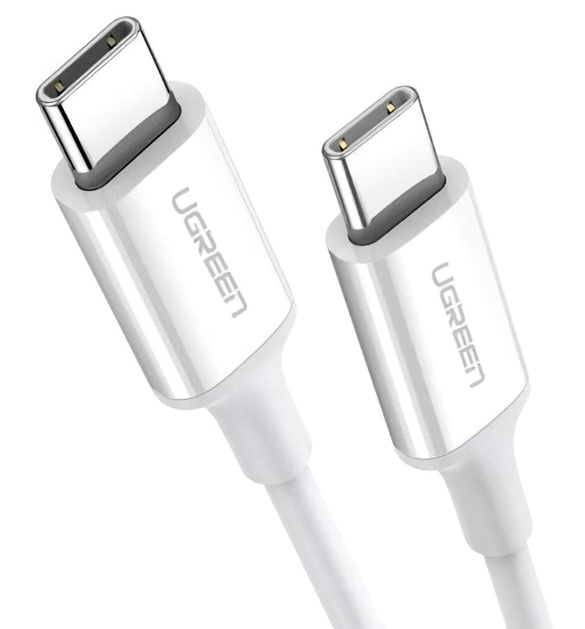 Cabo de carregamento e dados USB-C - USB-C UGREEN US264, 60W, 1m, Branco