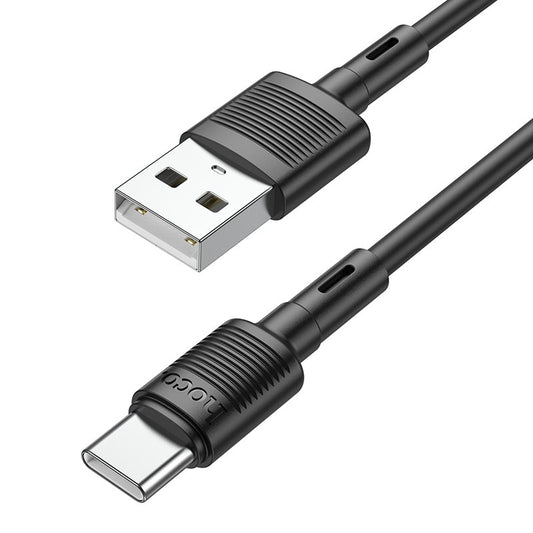 Cabo de Dados e Carregamento USB-A - USB-C HOCO X83 Victory, 20W, 1m, Preto