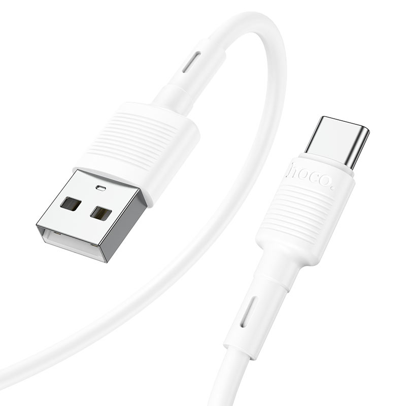 Cabo de Dados e Carregamento USB-A - USB-C HOCO X83 Victory, 20W, 1m, Branco