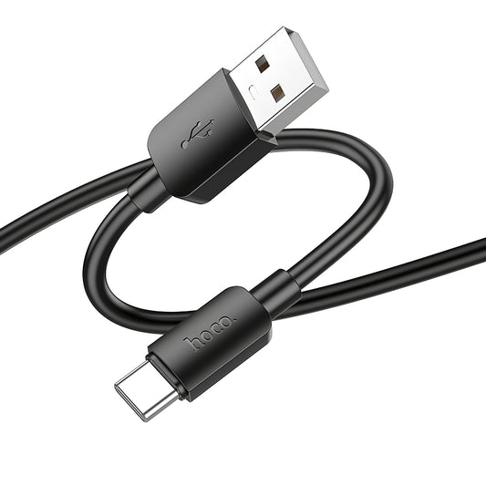 Cabo de Dados e Carregamento USB-A - USB-C HOCO X96, 27W, 1m, Preto
