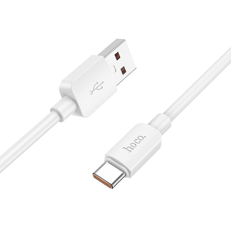 Cabo de Dados e Carregamento USB-A - USB-C HOCO X96, 100W, 1m, Branco