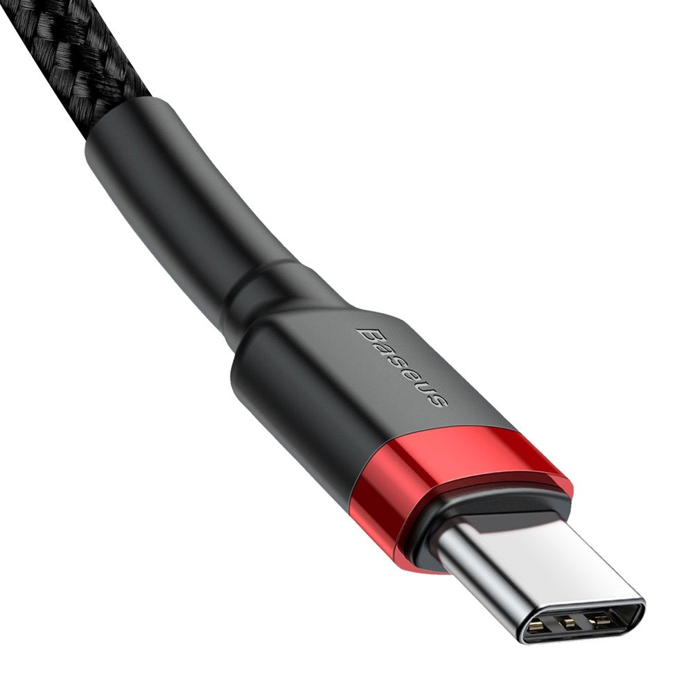 Cabo de carregamento e dados USB-C - Cabo USB-C Baseus Cafule, 60W, 2m, Vermelho CATKLF-H91