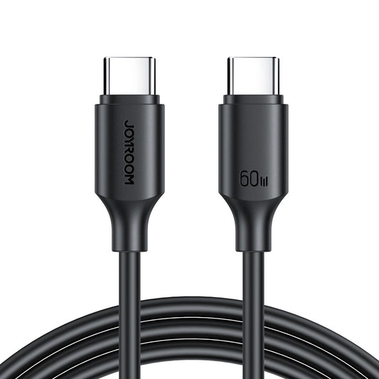 Cabo de carregamento e dados USB-C - USB-C Joyroom S-CC060A9, 60W, 1m, preto