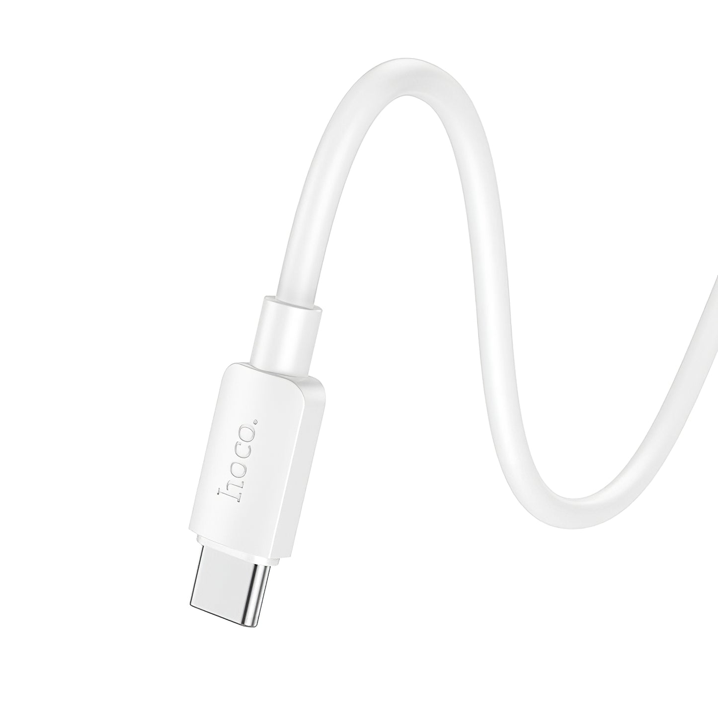 Cabo de Dados e Carregamento USB-C - USB-C HOCO X96, 100W, 1m, Branco
