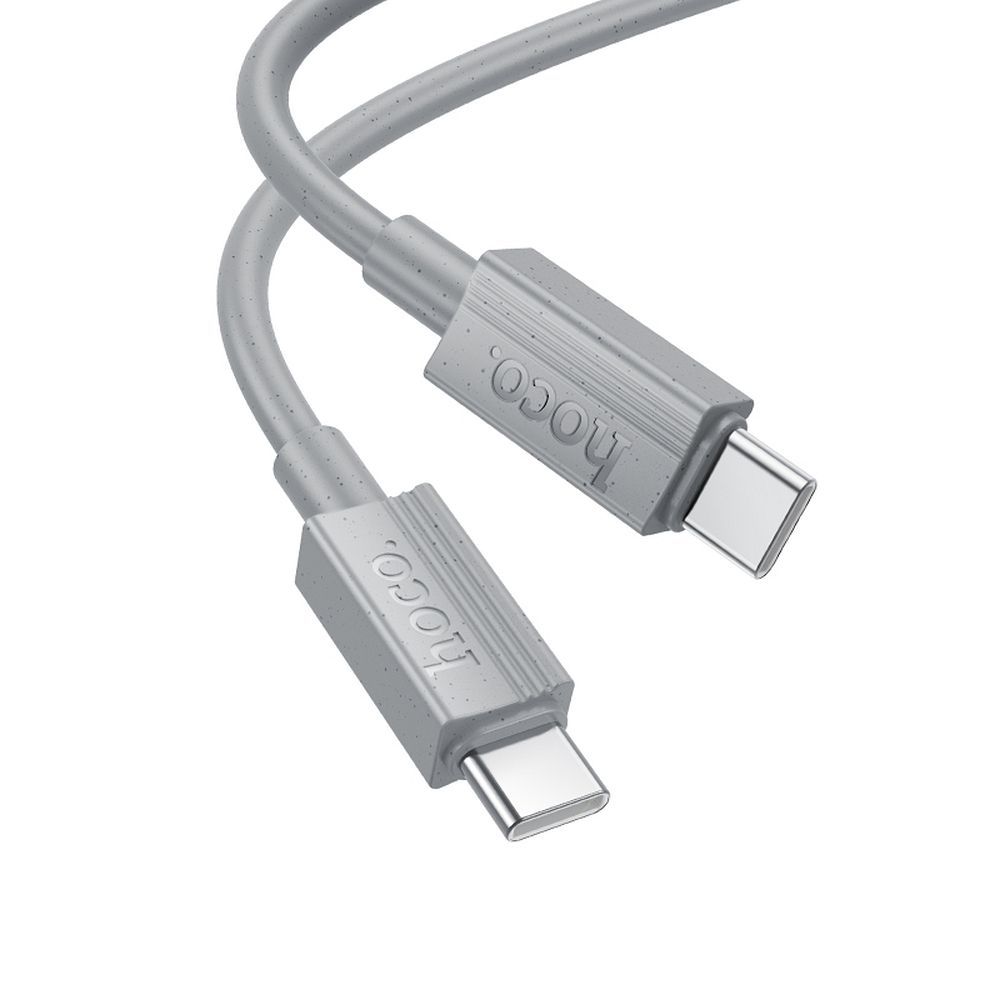 Cabo de Dados e Carregamento USB-C - USB-C HOCO X107, 60W, 1m, Cinzento