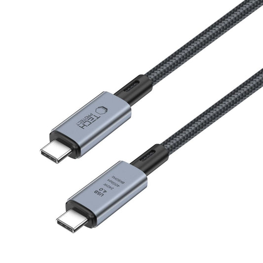Cabo de carregamento e dados USB-C - USB-C Tech-Protect Ultraboost Max, 240W, 1m, cinzento