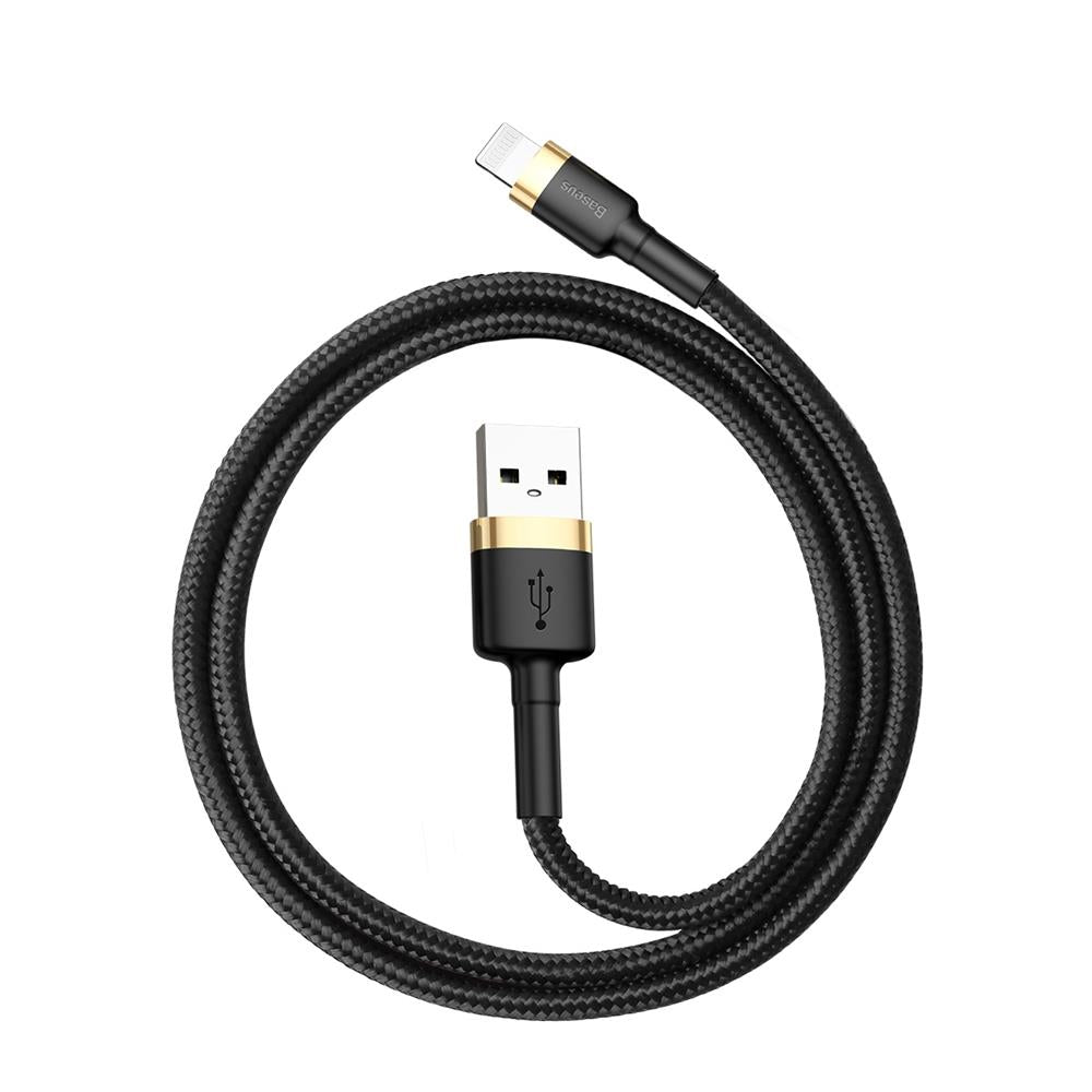 Cabo de Dados e Carregamento USB-A - Lightning Baseus Cafule, 18W, 1m, Dourado CALKLF-BV1