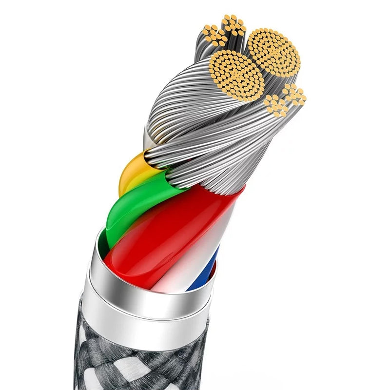 Cabo de Dados e Carregamento USB-C - USB-C Baseus Dynamic Series, 100W, 1m, Cinza CALD000216