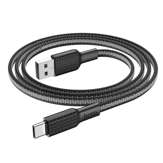 Cabo de Dados e Carregamento USB-A - USB-C HOCO X69, 18W, 1m, Preto