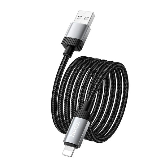 Cabo de Dados e Carregamento USB-A - Lightning HOCO X117, 18W, 1m, Preto