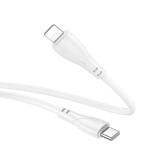 Cabo de Dados e Carregamento USB-C - Lightning Borofone BX121 Energy, 27W, 1m, Branco
