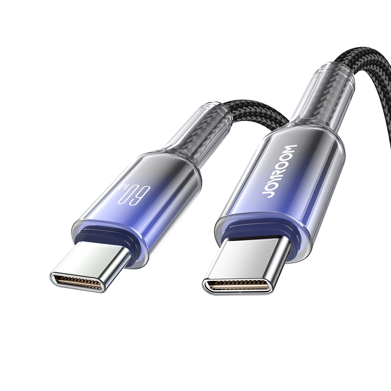 Cabo de Dados e Carregamento USB-C - USB-C Joyroom S-A42, 60W, 1.2m, Preto