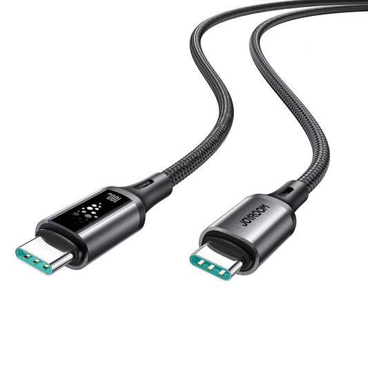 Cabo de Dados e Carregamento USB-C - USB-C Joyroom S-A60 StarTalk, 100W, 1.2m, Preto