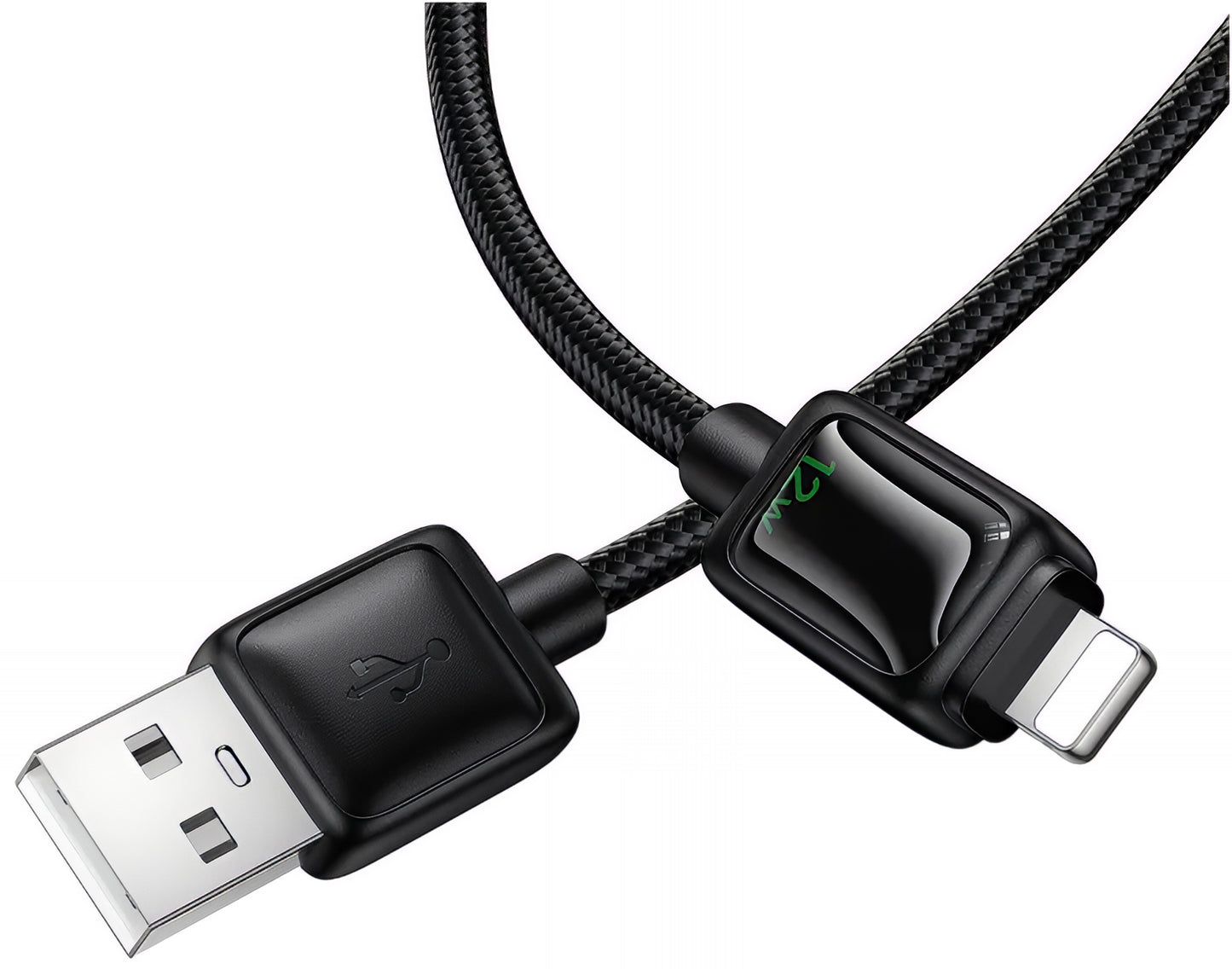 Cabo de Dados e Carregamento USB-A - Lightning HOCO U146, 12W, 1.2m, Preto