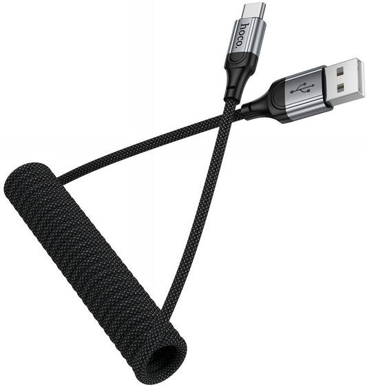 Cabo de Dados e Carregamento USB-A - USB-C HOCO X121, 18W, 1.5m, Preto