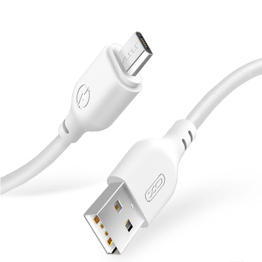 Cabo de Dados e Carregamento USB-A - microUSB XO Design NB103, 18W, 1m, Branco