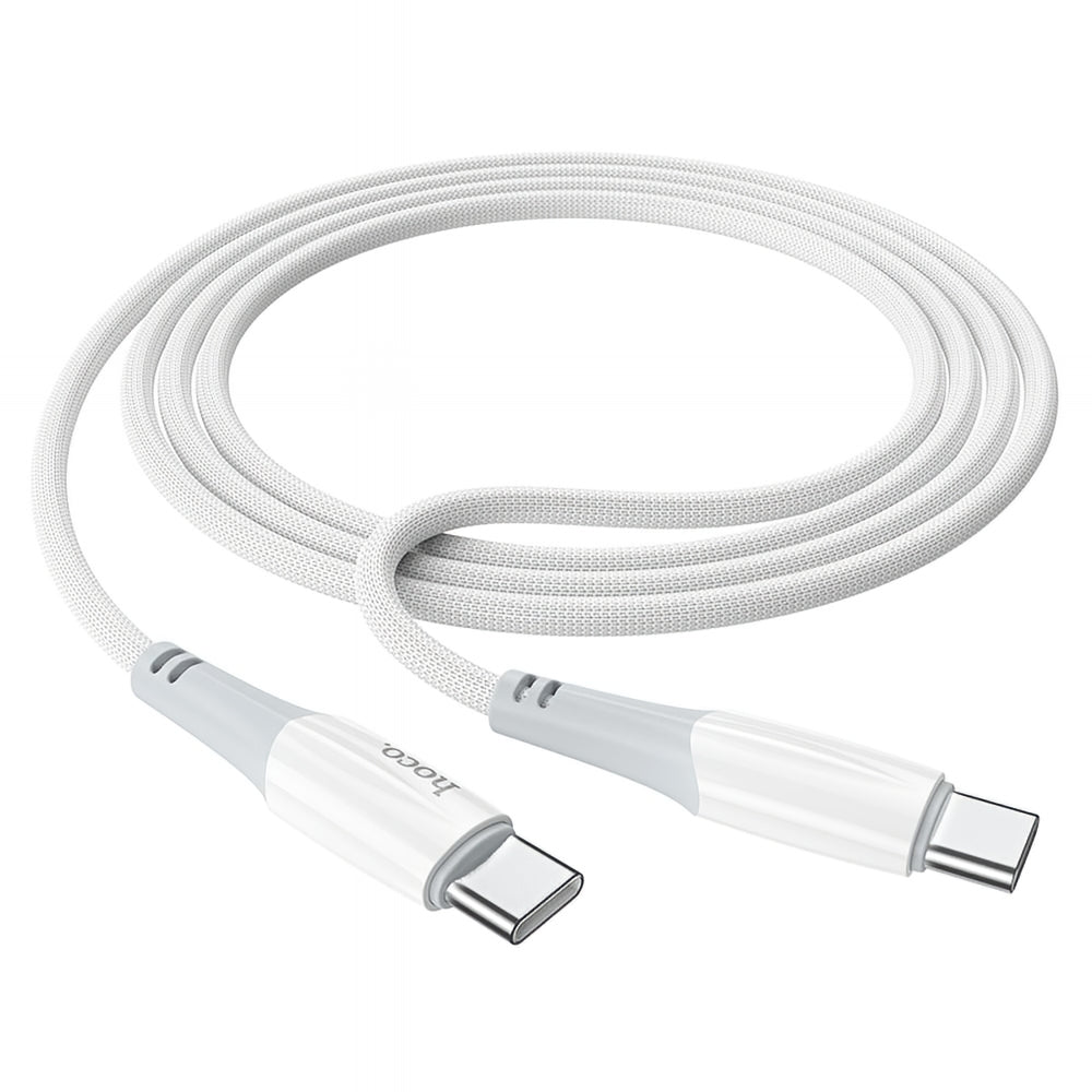 Cabo de Dados e Carregamento USB-C - USB-C HOCO X70, 60W, 1m, Branco