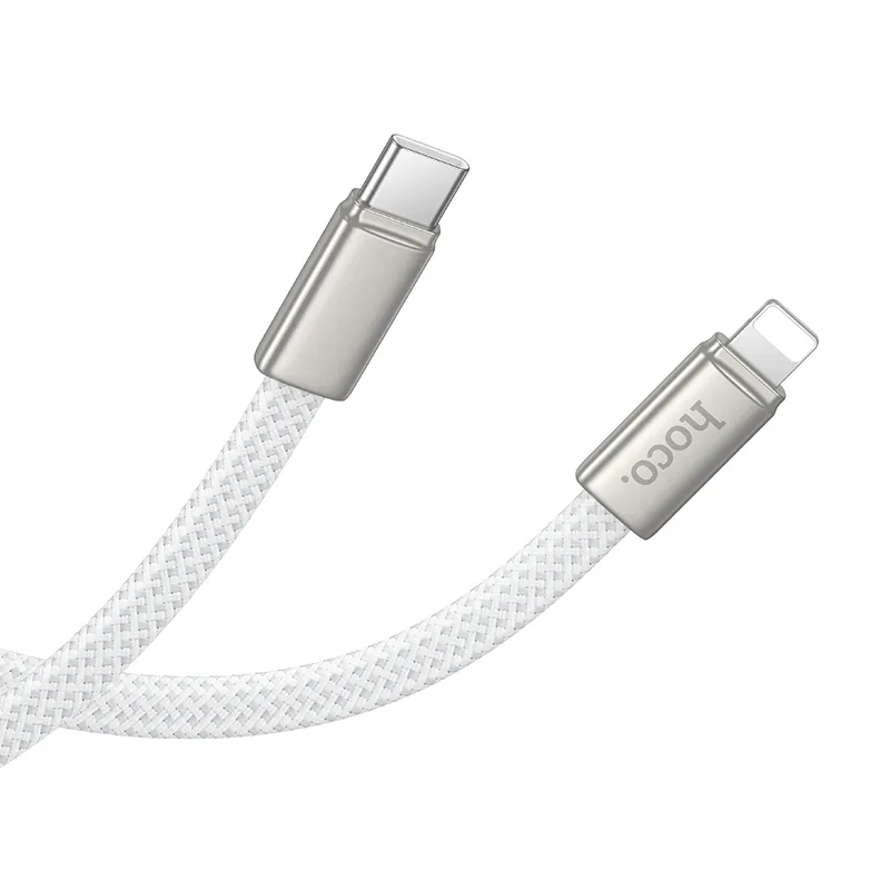 Cabo de Dados e Carregamento USB-C - Lightning HOCO X125, 30W, 1m, Branco