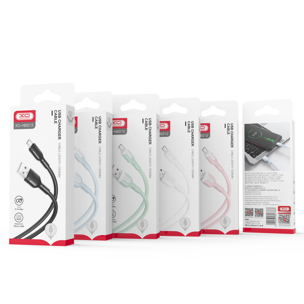 Cabo de carregamento e dados USB-A - Lightning XO Design NB212, 18W, 1m, branco