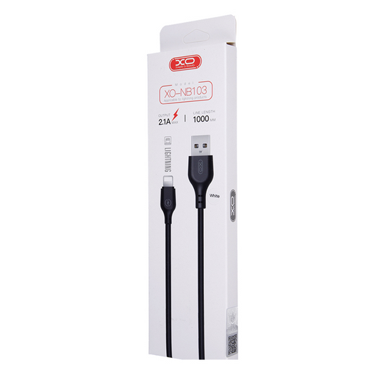 Cabo de carregamento e dados USB-A - Lightning XO Design NB103, 18W, 1m, branco