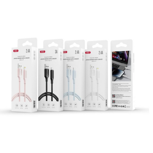 Cabo de Dados e Carregamento USB-A - USB-C XO Design NB265, 18W, 1m, Branco
