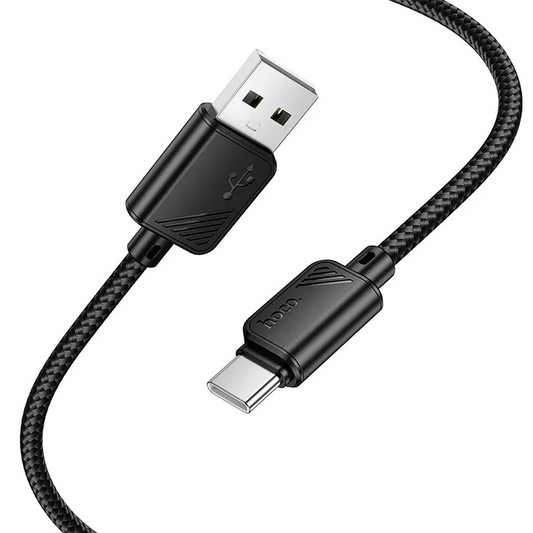 Cabo de Dados e Carregamento USB-A - USB-C HOCO X113, 18W, 1m, Preto