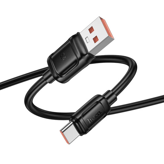 Cabo de Dados e Carregamento USB-A - USB-C HOCO X115, 100W, 1m, Preto