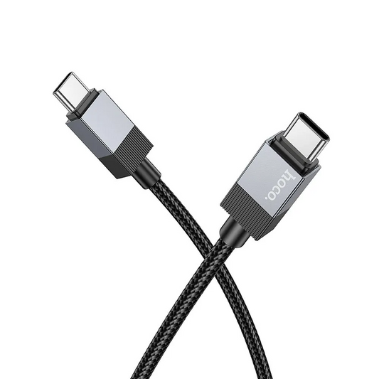 Cabo de Dados e Carregamento USB-C - USB-C HOCO X110, 60W, 1m, Preto