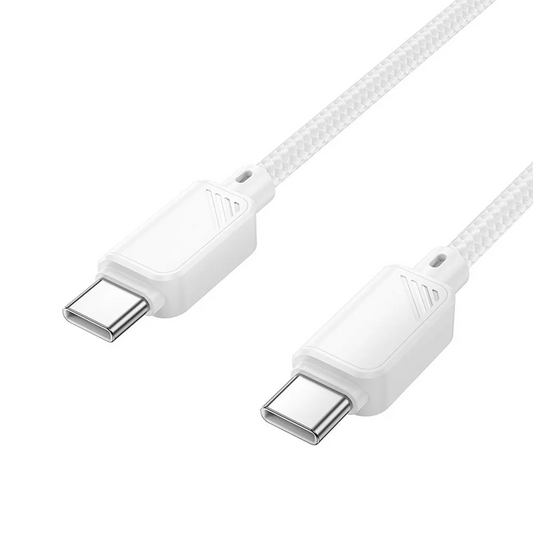 Cabo de Dados e Carregamento USB-C - USB-C HOCO X113, 60W, 1m, Branco