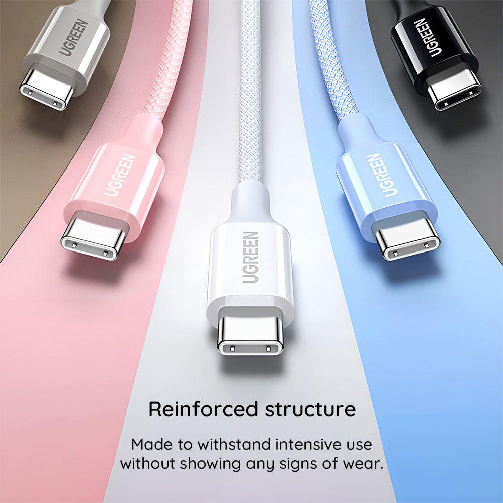 Cabo de Dados e Carregamento USB-C - USB-C UGREEN L502, 100W, 1m, Laranja