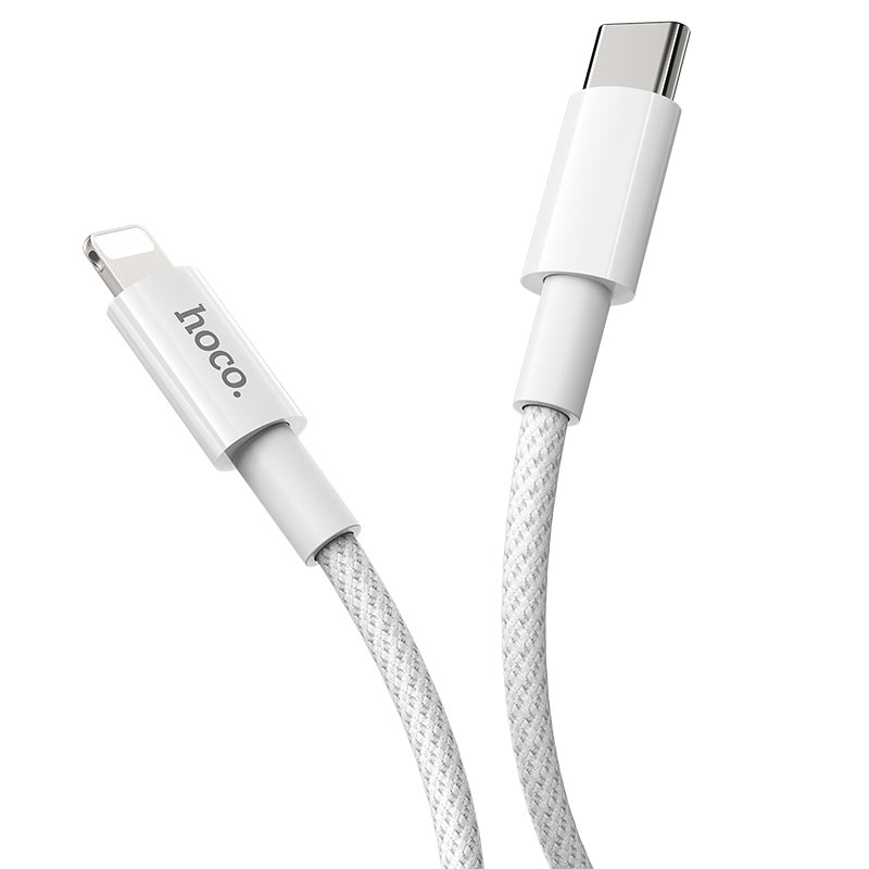 Cabo de Dados e Carregamento USB-C - Lightning HOCO X56, 20W, 1m, Branco