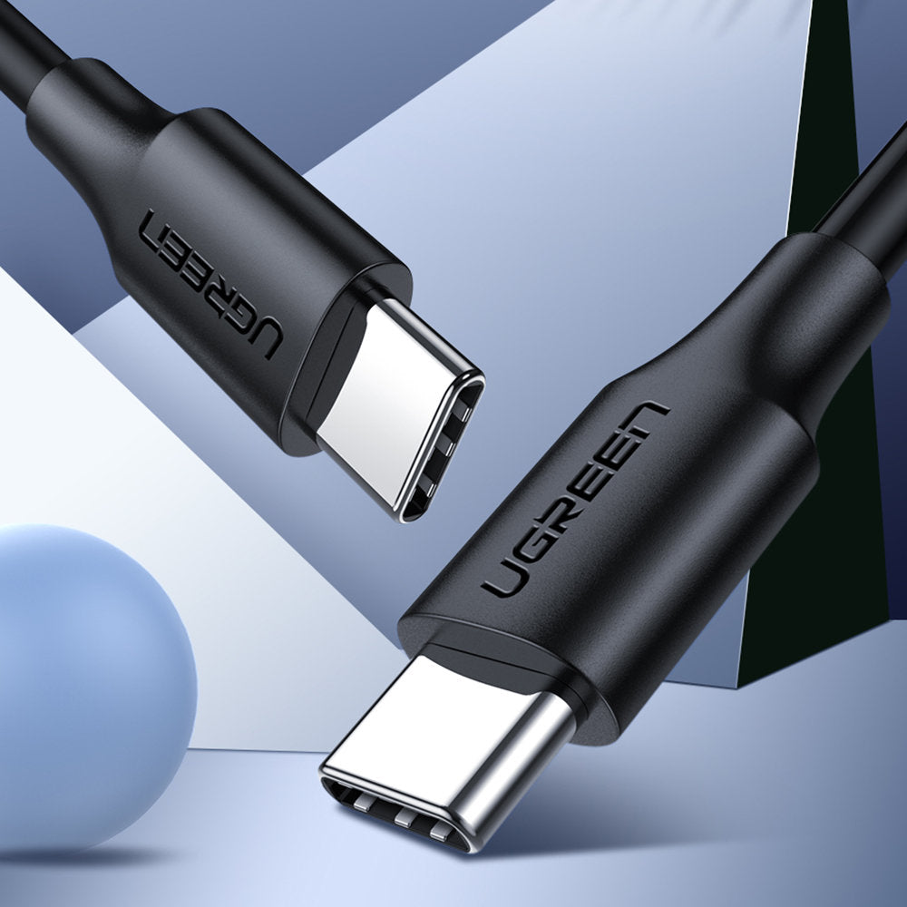 Cabo de carregamento e dados USB-C - USB-C UGREEN US286, 60W, 2m, Preto