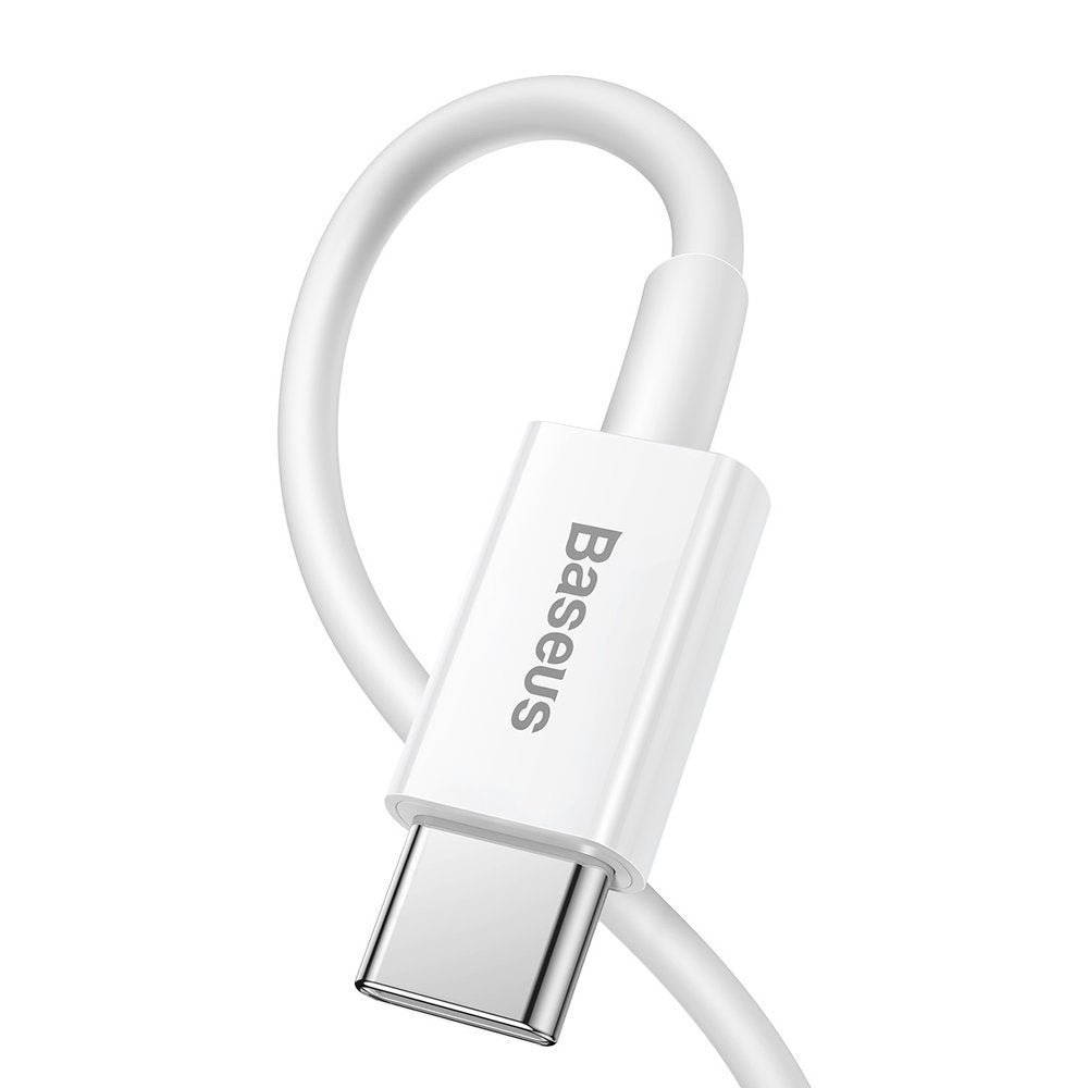 Cabo de carregamento e dados USB-C - Lightning Baseus Superior Series, 20W, 0,25m, Branco CATLYS-02