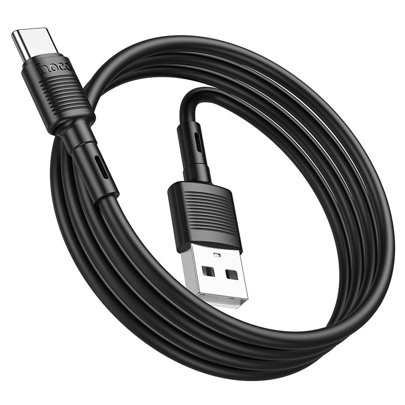 Cabo de Dados e Carregamento USB-A - USB-C HOCO X83 Victory, 20W, 1m, Preto