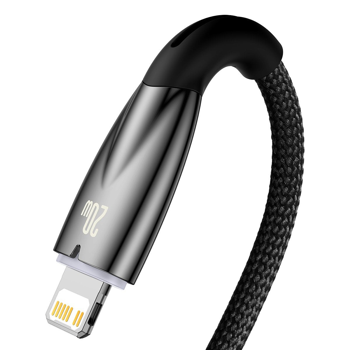 Baseus Glimmer Series USB-C - Cabo de carregamento e dados Lightning, 20W, 2m, preto CADH00010101