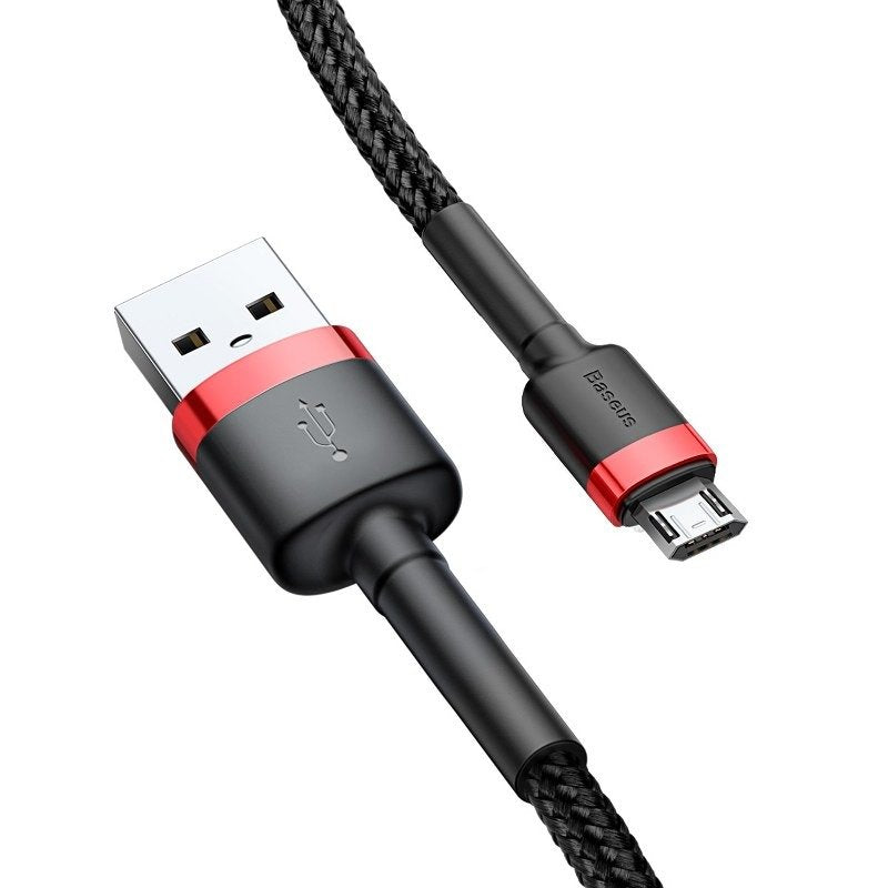 Cabo de carregamento e dados USB-A - microUSB Baseus Cafule, 18W, 3m, vermelho CAMKLF-H91